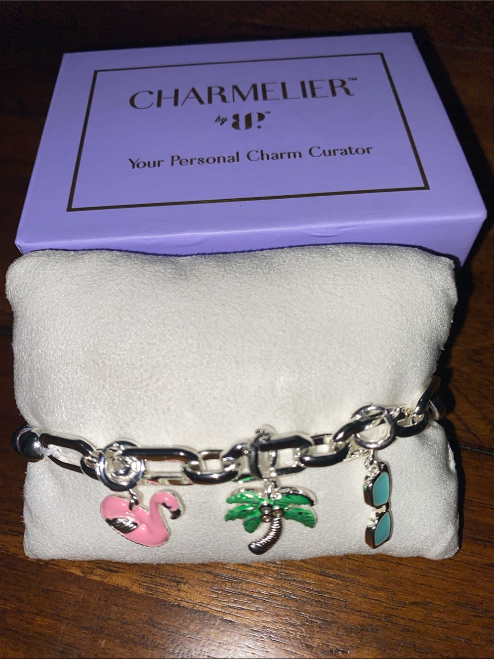 Bomb Party Charmelier Charm Bracelet - Cubic Zirconia - Silver Plating